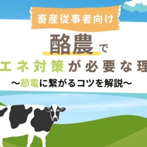 【畜産従事者必見】酪農で省エネ対策が必要な理由とコスト削減につなげるコツを解説