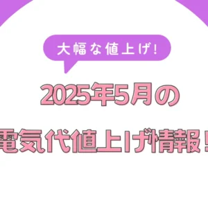 2025年5月の電気代値上げ情報